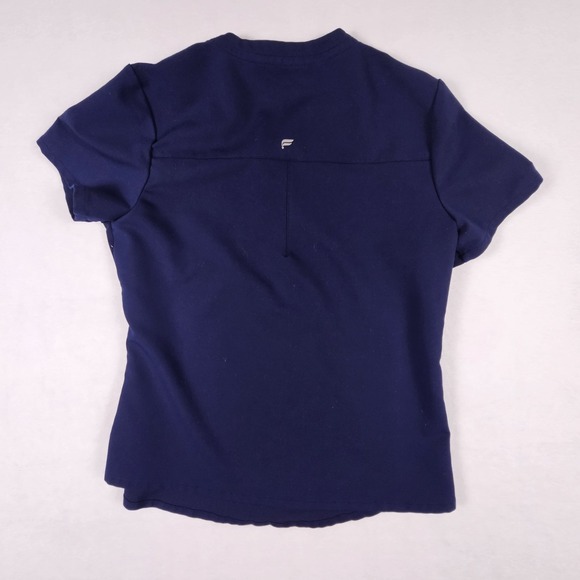 Fabletics Women's Scrub Top Navy Blue Size XS Stretch Medical Nursing‎ - Picture 2 of 7